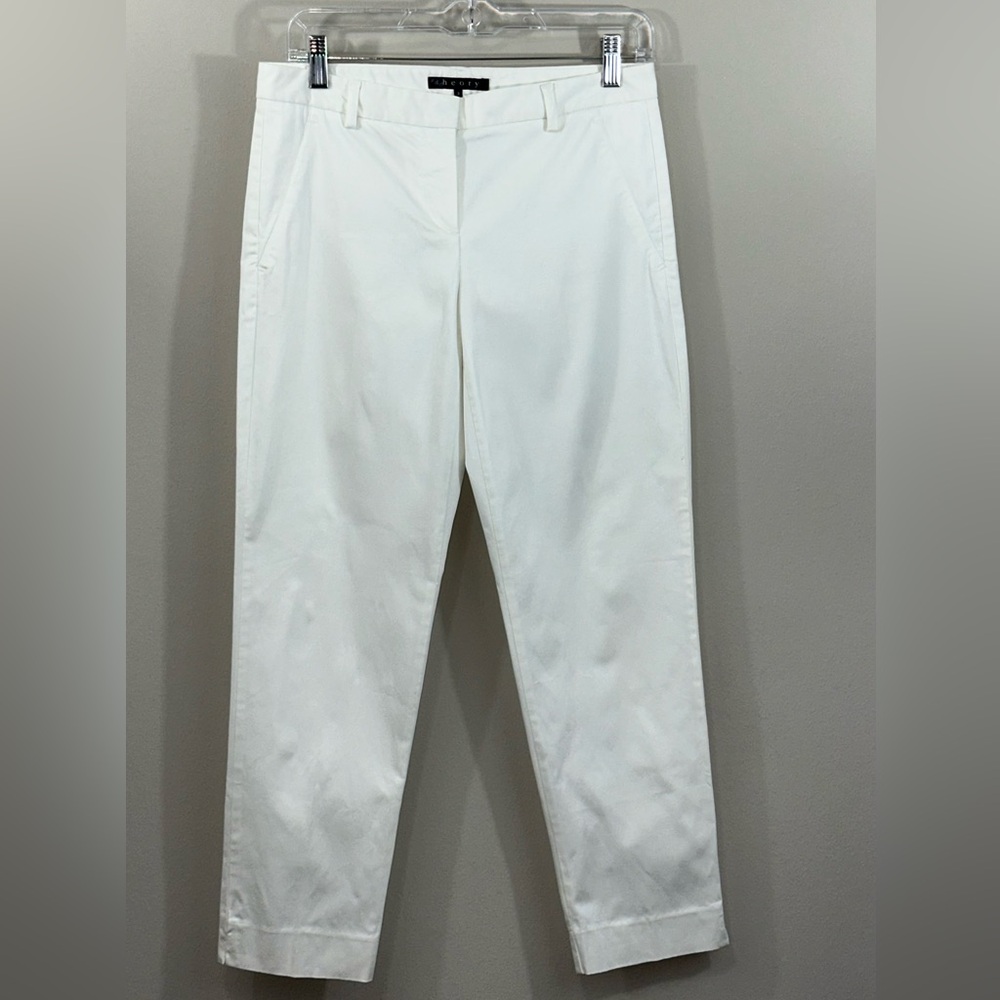 Theory Women's White Boot Cut Pants